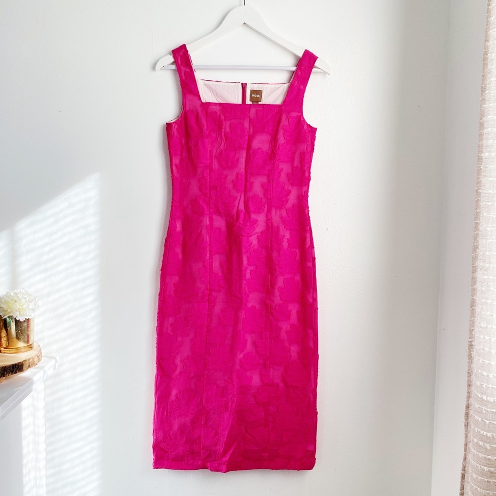Hugo Boss Diteva Textured Shift Dress Size 0 Nwot